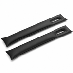 Pair of black car seat gap filler strips