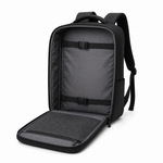 40 x 30 x 20 cm cabin backpack open interior with compression straps