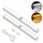 Rechargeable wardrobe lights with white and warm yellow illumination