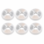 Six replacement filters for a cat water fountain